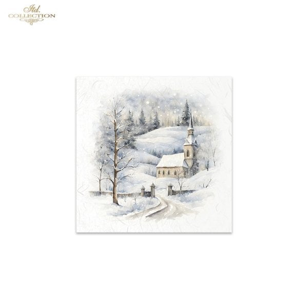 ITD Mini Collection Rice Paper Set - Winter Views, Churches