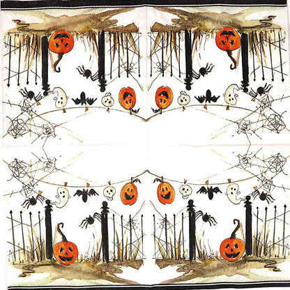 Decoupage Napkins 5" (2pcs)- Plaid Pumpkins