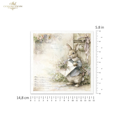 Decoupage Rice Paper Mini Set - Bunnies