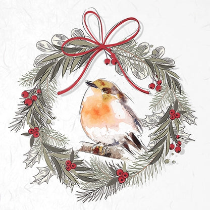 ITD Collection Mini Rice Paper Set - Christmas Wreaths, Bird