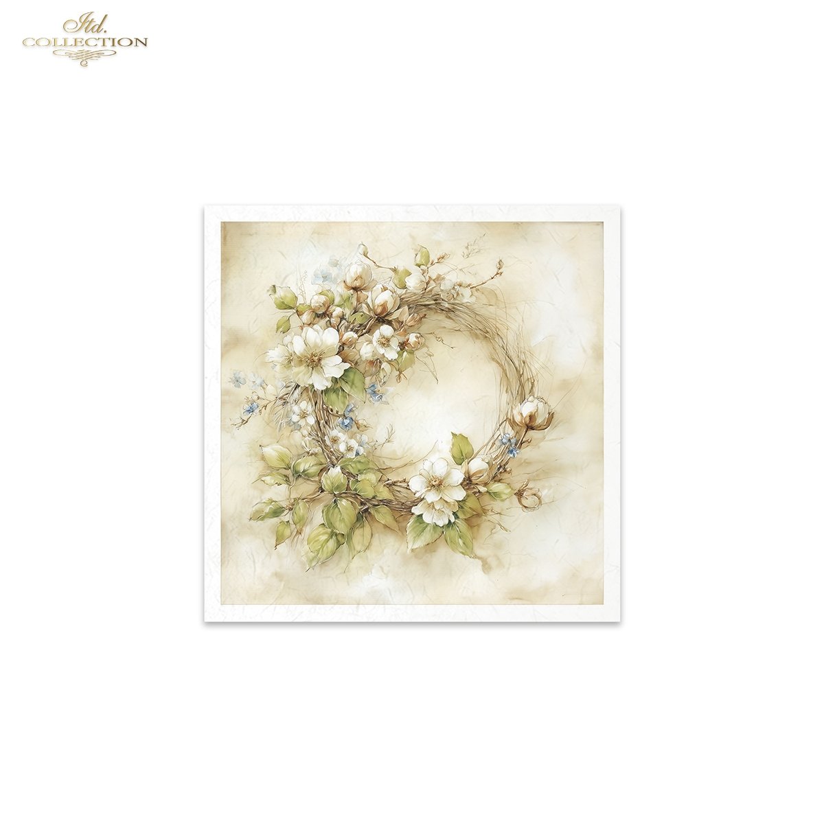 Decoupage Rice Paper Mini Set - Spring Floral Wreaths