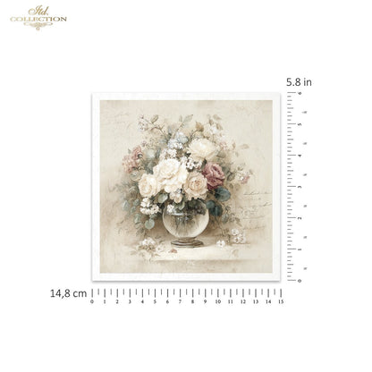 Decoupage Rice Paper Mini Set - Vintage Bouquets