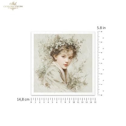 Decoupage Rice Paper Mini Set - Flower Girls
