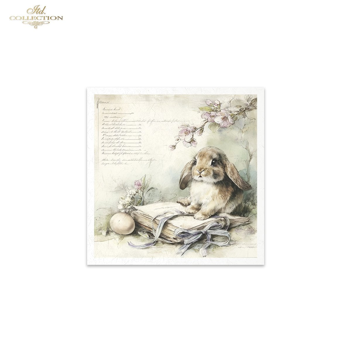 Decoupage Rice Paper Mini Set - Cute Bunnies