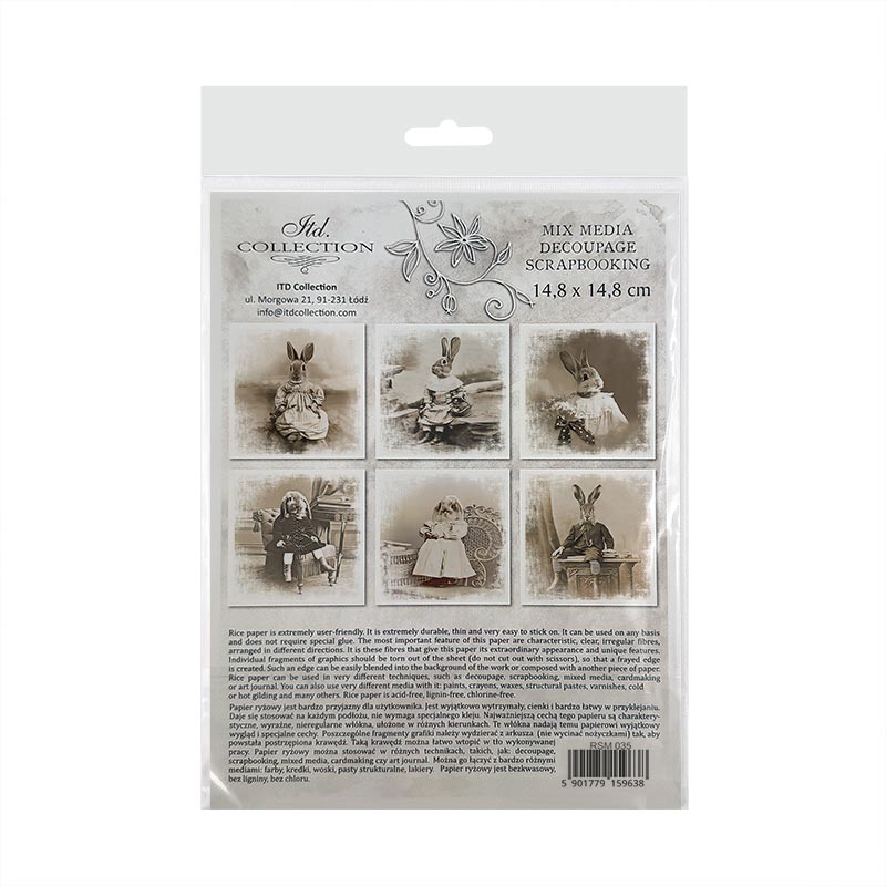 ITD Mini Collection Rice Paper Set - Animals in Costumes