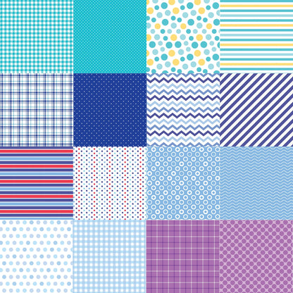 Stripes, Dots, and Plaids Patterned Paper Pack