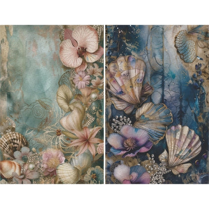 Decoupage Rice Paper Set of 6 - Mermaids