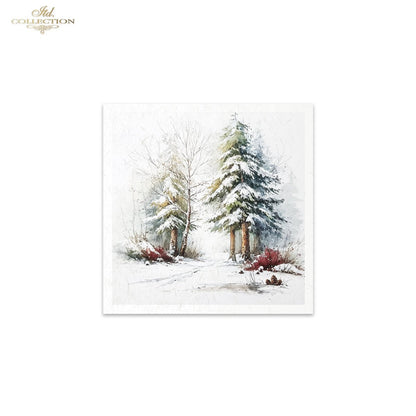 Decoupage Rice Paper Mini Set - Christmas, Cabin in the Woods