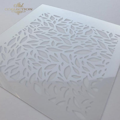 6" Transparent Stencil - Leaf Pattern