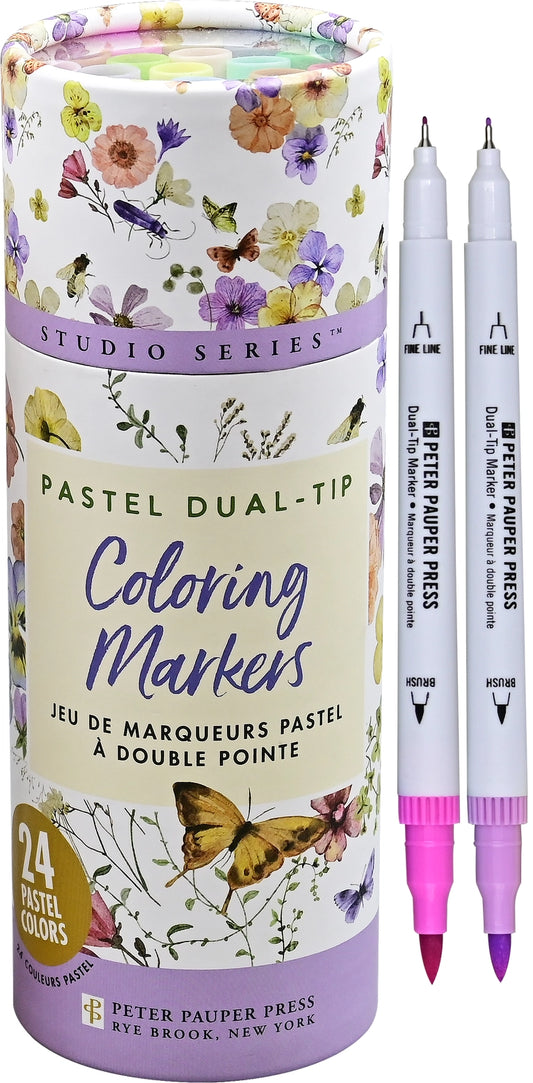 Studio Series Dual-Tip Pastel Markers (Set of 24)