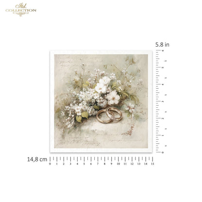 Decoupage Rice Paper Mini Set - Vintage Wedding