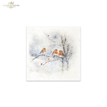 ITD Collection Mini Rice Paper Set - Winter Birds IIII