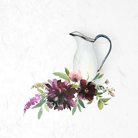 ITD Mini Collection Rice Paper Set - Flowers Peonies Lavendar