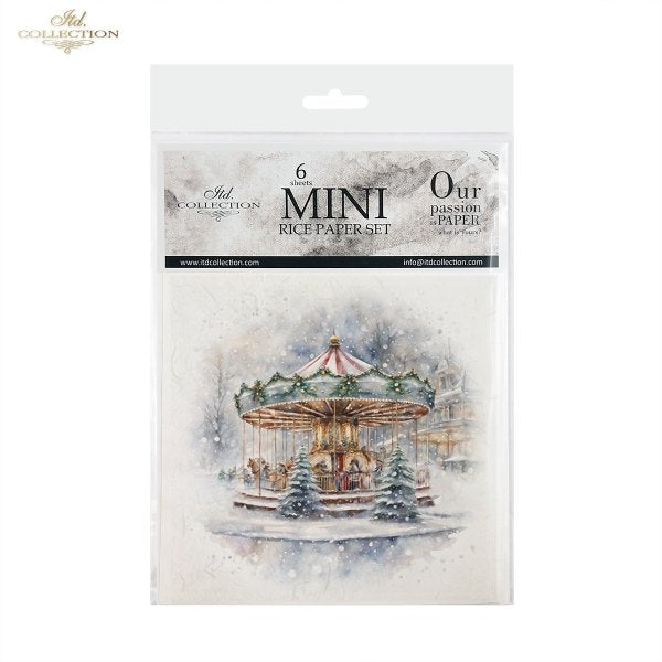 ITD Mini Collection Rice Paper Set - Winter Views, Carousel