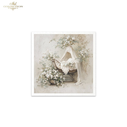 Decoupage Rice Paper Mini Set - Vintage Baby Shower