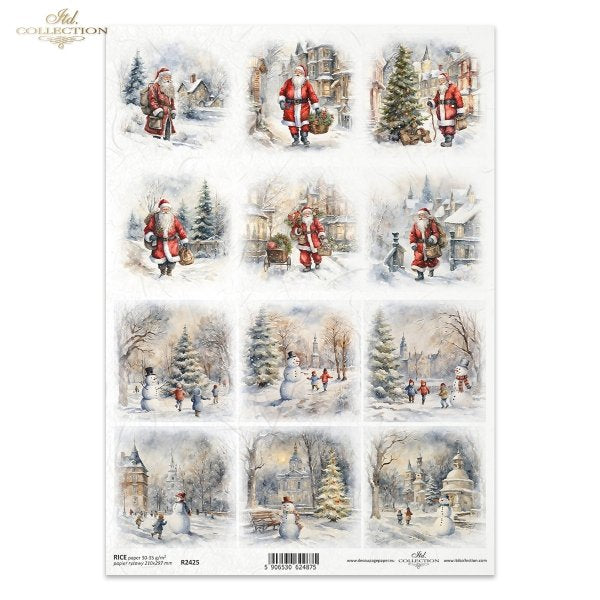 ITD Collection A4 Rice Paper - Santa Claus R2425