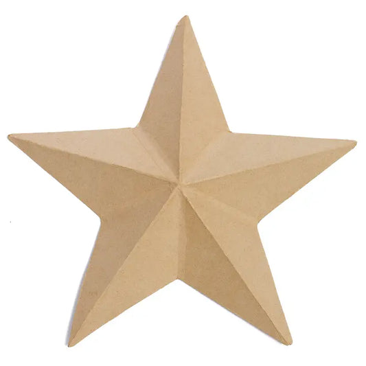 Blank Paper Mache Dimensional Star