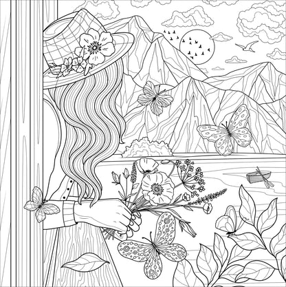 Boho Dreams Artist's Coloring Book