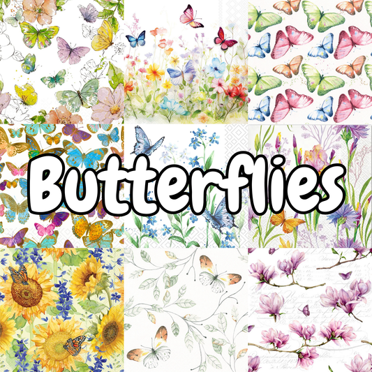 Decoupage Napkin Value Bundle - Butterflies