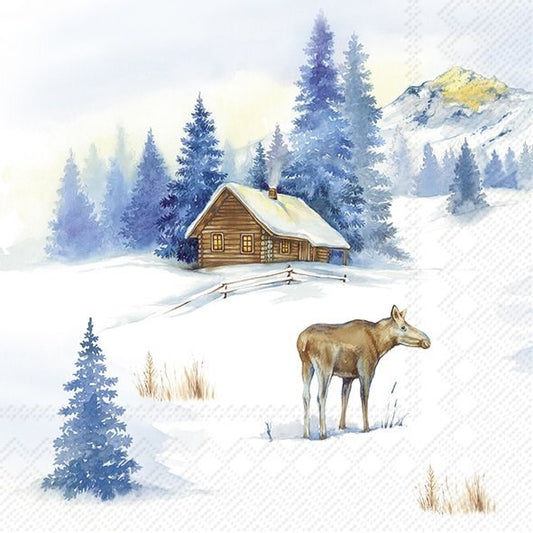 Decoupage Napkins 5" (2pcs)- Elk Landscape