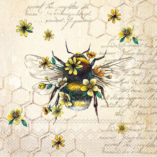Decoupage Napkins 5"- Bee Queen