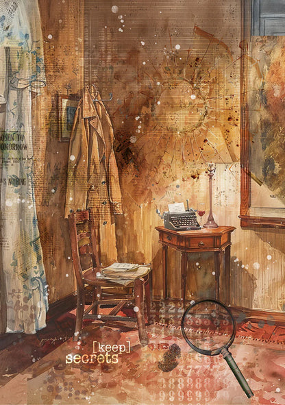 Decoupage Rice Paper A5 MIXED 8/Pkg - The Last Mystery