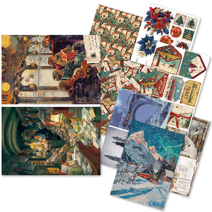 Decoupage Rice Paper A5 MIXED 8/Pkg - Polar Railway