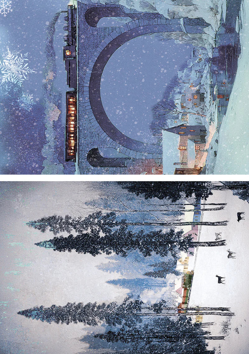 Decoupage Rice Paper A5 MIXED 8/Pkg - Polar Railway