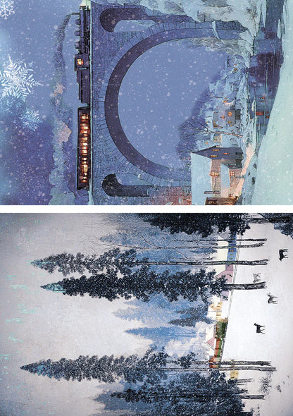 Decoupage Rice Paper A5 MIXED 8/Pkg - Polar Railway