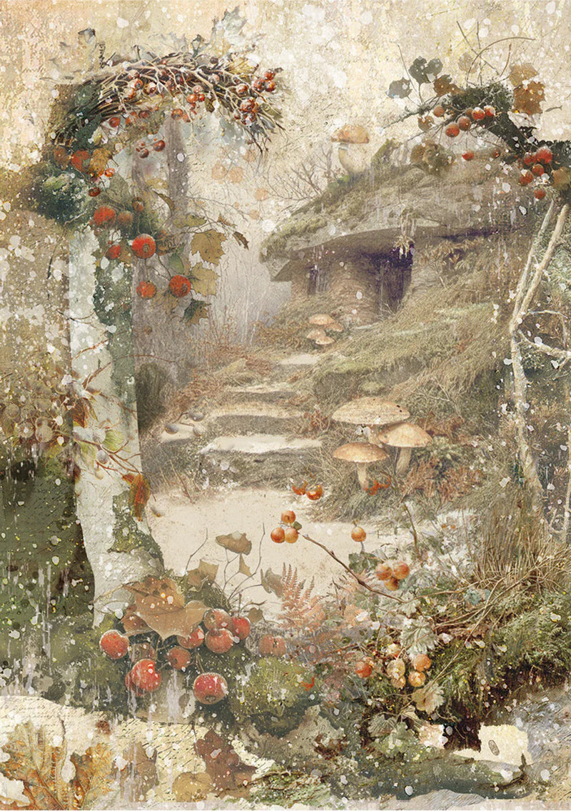 Papel de arroz para decoupage A5 (mixto, 8 unidades) - Susurros de hadas