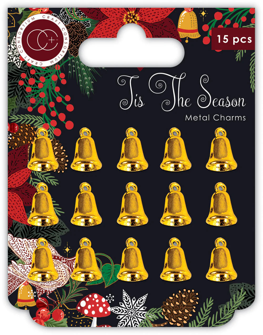 Metal Charms - Gold Bells