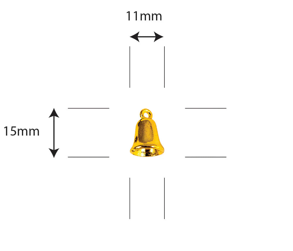 Metal Charms - Gold Bells