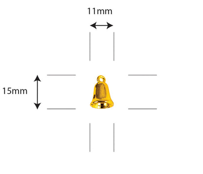 Metal Charms - Gold Bells