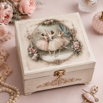 Decoupage Rice Paper Mini Set - Christmas Ballerina