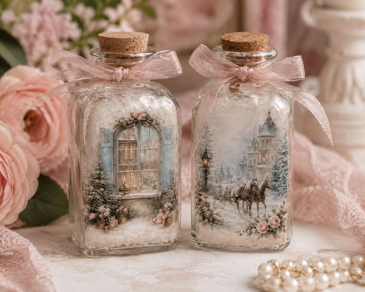 Decoupage Rice Paper - Christmas Town