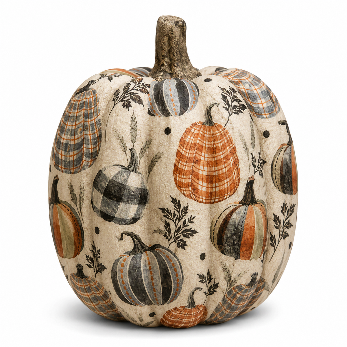 Decoupage Napkins 6.5" (2pcs)- Pumpkin Checks