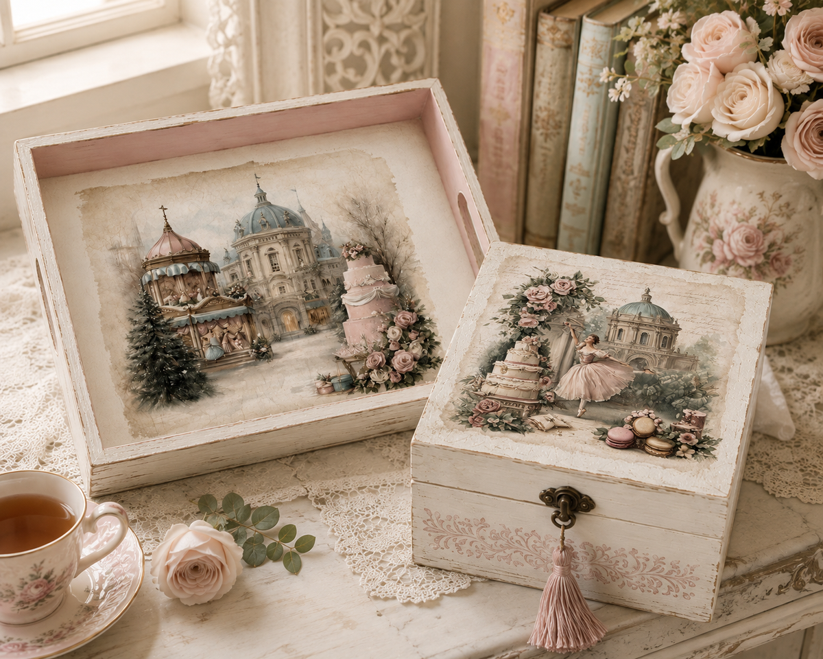 Decoupage Rice Paper Mini Set - Christmas, Ballet and Sweets