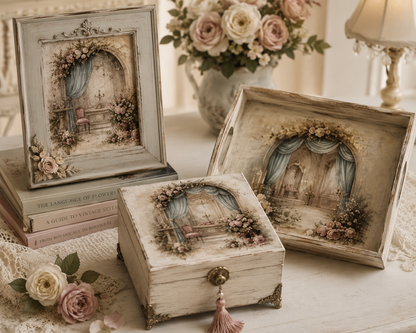 Decoupage Rice Paper Mini Set - Christmas, Living Room
