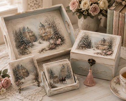 Decoupage Rice Paper Mini Set - Christmas Town