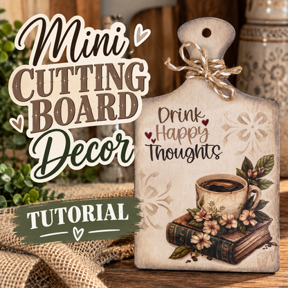 Tutorial: Easy Mini Cutting Board Decor DIY