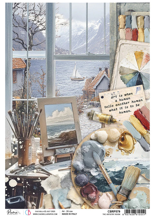 Ciao Bella A4 Rice Paper - An Artists Journey, The Artistry Room