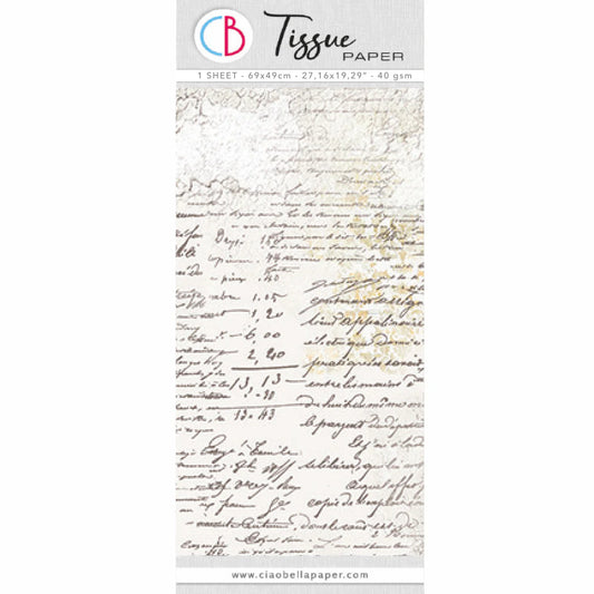 Ciao Bella Tissue Paper Paper - Handwritten Page