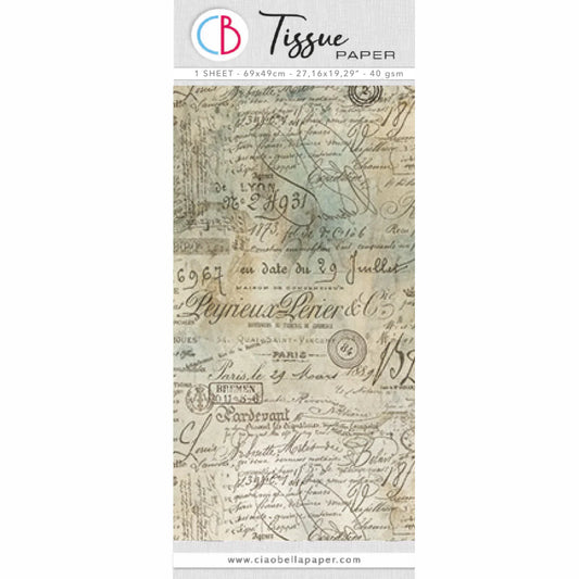 Ciao Bella Tissue Paper Paper - Old Ledgers