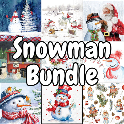 Decoupage Napkin Value Bundle - Snowmen