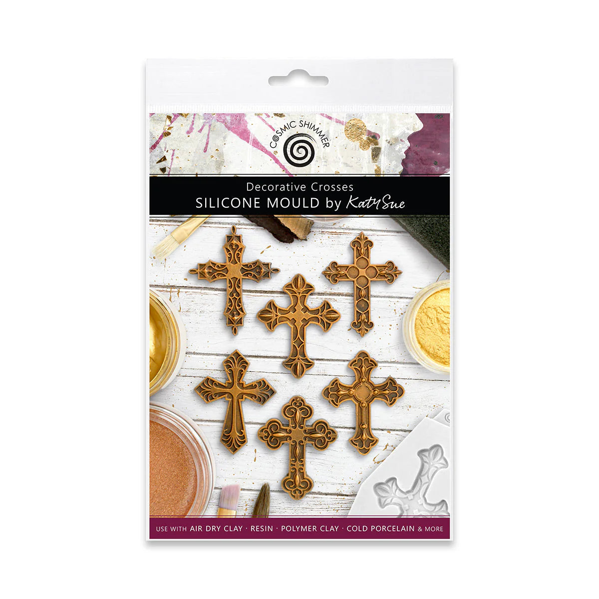 Cosmic Shimmer Decorative Crosses Silicone Mould