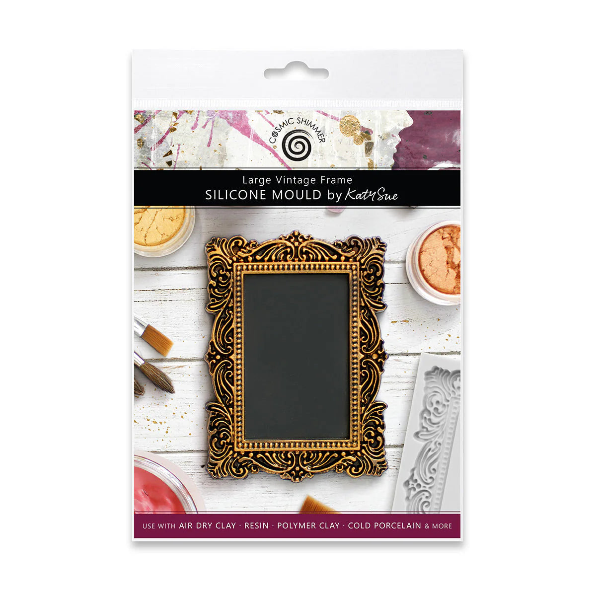 Cosmic Shimmer Large Vintage Frame Silicone Mould
