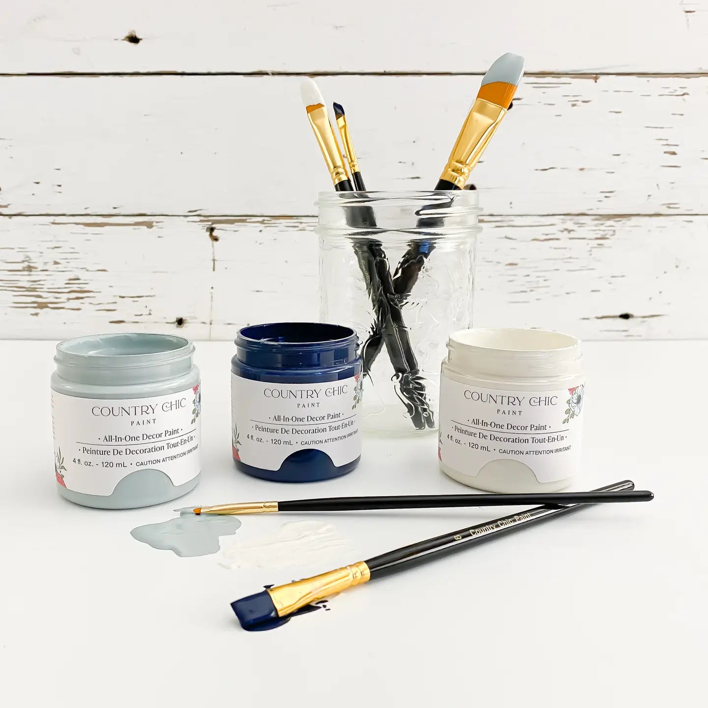 Country Chic - Set of Assorted Synthetic Artist Detail Brushes - Set of 5