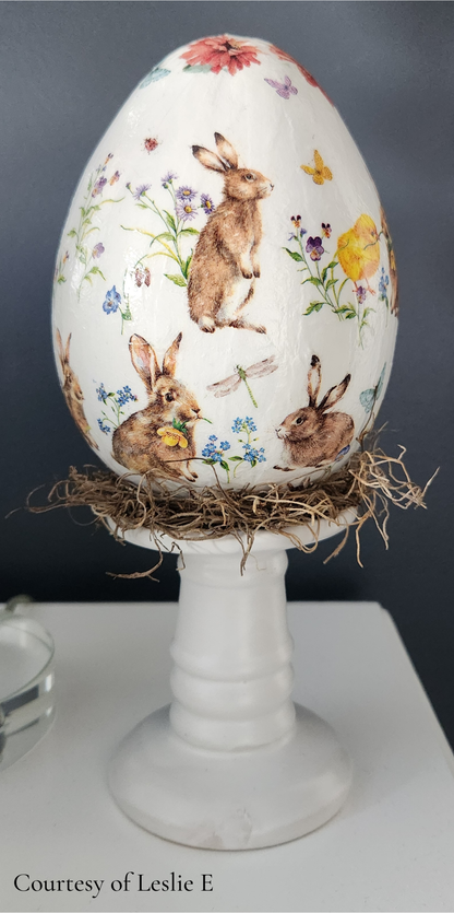 Unfinished Paper Mache Egg - 6" x 4"