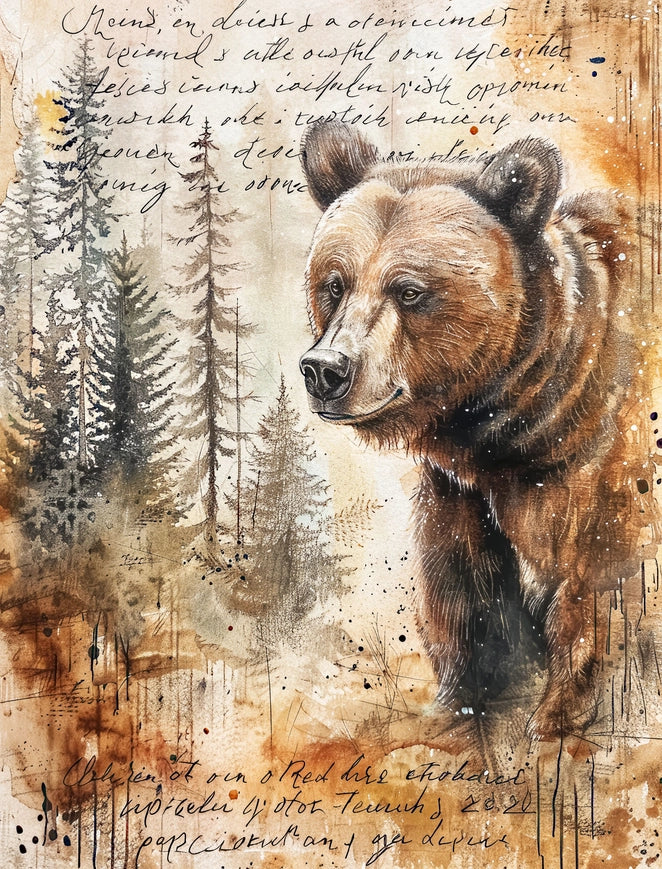 Craft Kreatively Rice Paper A4 Value Pack of 6 - Bears