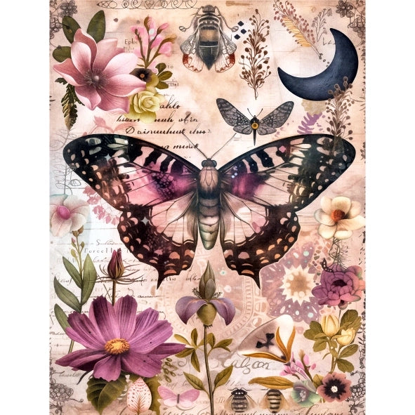 Craft Kreatively Rice Paper A4 Value Pack of 6 - Birds N Butterflies